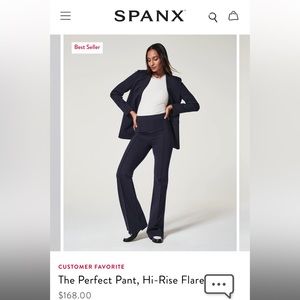Spanx- black flare work pants size M